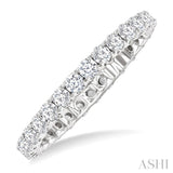 1 Ctw Round Cut Diamond Eternity Wedding Band in 14K White Gold