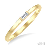 1/20 Ctw Baguette Diamond Petite Fashion Ring in 10K Yellow Gold