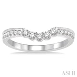 1/3 Ctw Round Cut Diamond Wedding Band in 14K White Gold