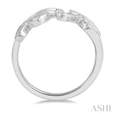 1/20 ctw Love Scribed Round Cut Diamond Ring in Sterling Silver