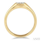 1/4 Ctw Cushion Shape Lovebright Diamond Ring in 14K Yellow and White Gold