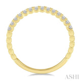 1/4 Ctw Lattice Round Cut Diamond Wedding Band in 14K Yellow Gold