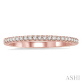 1/10 Ctw Round Cut Diamond Wedding Band in 14K Rose Gold