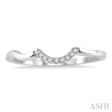 1/20 Ctw Round Cut Diamond Wedding Band in 14K White Gold