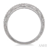 1/10 Ctw Round Cut Diamond Wedding Band in 14K White Gold