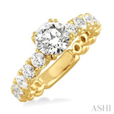 5/8 Ctw Diamond Semi-Mount Engagement Ring in 14K Yellow Gold