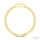 1/6 Ctw Petite Bezel Set Marquise CutDiamond Stackable Ring in 14K Yellow Gold