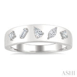 1/4 Ctw Mixed Cut Diamond Bold Fashion Ring in 14K White Gold
