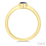 6X4 MM Pear Shape Sapphire Precious Solitaire Ring in 14K Yellow Gold