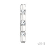 1/10 Ctw Round Cut Diamond Petite Huggie Earrings in 10K White Gold