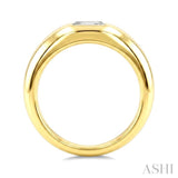 1/2 Ctw East-West Set Octagon Cut Diamond Aeris Gold Solitaire Fashion Ring in 14K Yellow Gold