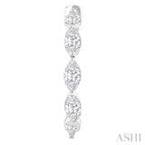 3/4 Ctw Marquise Cut Diamond Fashion Half Hoop Earring in 14K White Gold