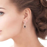 3/8 Ctw Round Cut White and Champagne Brown Diamond Earrings in 10K Rose Gold