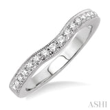 1/5 Ctw Round Cut Diamond Matching Wedding Band in 14K White Gold