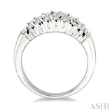 1.00 ctw Baguette and Round Cut Diamond Band in 14K White Gold