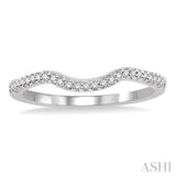 1/10 ctw Round Cut Diamond Wedding Band in 14K White Gold