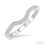 1/20 Ctw Round Cut Diamond Wedding Band in 14K White Gold