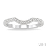 1/20 Ctw Round Cut Diamond Wedding Band in 14K White Gold