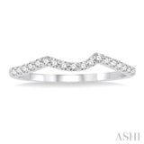 1/5 Ctw Round Cut Diamond Wedding Band in 14K White Gold