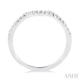 1/5 Ctw Round Cut Diamond Wedding Band in 14K White Gold