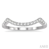 1/5 ctw Round Cut Diamond Wedding Band in 14K White Gold