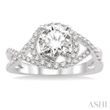 1/3 ctw Diamond Semi-Mount Engagement Ring in 14K White Gold