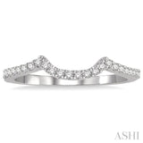 1/6 Ctw Round Cut Diamond Wedding Band in 14K White Gold