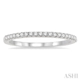 1/5 Ctw Round Cut Diamond Wedding Band in 14K White Gold