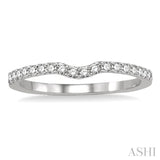 1/5 ctw Round Cut Diamond Wedding Band in 14K White Gold