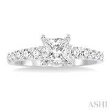 3/8 ctw Diamond Semi-Mount Engagement Ring in 14K White Gold