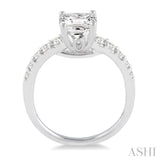 3/8 ctw Diamond Semi-Mount Engagement Ring in 14K White Gold