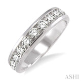 1.00 ctw Round Cut Diamond Wedding Band in 14K White Gold