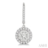 1 ctw Round Cut Diamond Lovebright Earrings in 14K White Gold
