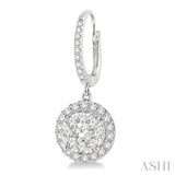 1 ctw Round Cut Diamond Lovebright Earrings in 14K White Gold