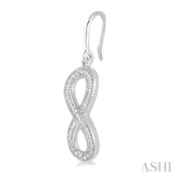 1/50 ctw Round Cut Diamond Milgrain Finish Fashion Earrings in Sterling Silver