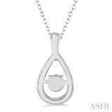 1/20 Ctw Diamond Emotion Pendant in Sterling Silver with Chain