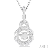 1/20 Ctw Diamond Emotion Pendant in Sterling Silver with Chain