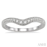 1/6 Ctw Round Cut Diamond Wedding Band in 14K White Gold