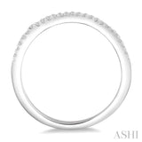 1/10 Ctw Round Cut Diamond Wedding Band in 14K White Gold