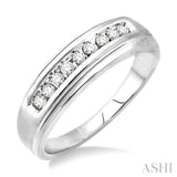 1/4 ctw Round Cut Diamond Men's Ring in 14K White Gold