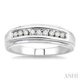 1/4 ctw Round Cut Diamond Men's Ring in 14K White Gold