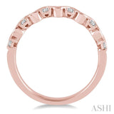 1/4 Ctw Round Cut Diamond Stack Band in 14K Rose Gold