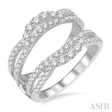 1.00 ctw Round Diamond Insert Ring in 14K White Gold