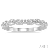 1/20 Ctw Round Cut Diamond Wedding Band in 14K White Gold