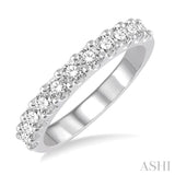 3/4 ctw Round Cut Diamond Wedding Band in 14K White Gold