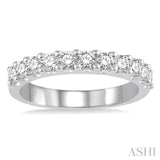 3/4 ctw Round Cut Diamond Wedding Band in 14K White Gold