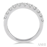3/4 ctw Round Cut Diamond Wedding Band in 14K White Gold
