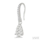 3/8 ctw Pear Shape Diamond Lovebright Earrings in 14K White Gold