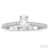 1/4 ctw Semi-Mount Diamond Engagement Ring in 14K White Gold