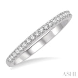 1/5 ctw Round Cut Diamond Wedding Band in 14K White Gold